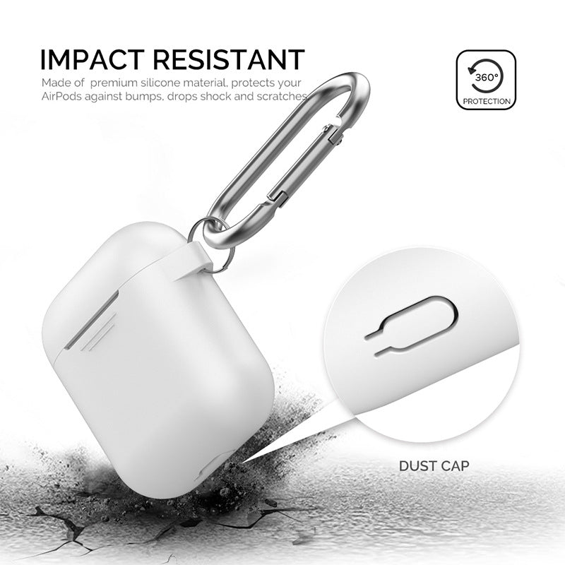 AHASTYLE PT-06-3 For AirPods with Charging Case (2016) (2019) AirPods with Wireless Charging Case (2019) Anti-dust Plug Design Soft Silicone Drop-proof Cover with Hook AHASTYLE PT-06-3 For AirPods with Charging Case (2016) (2019) AirPods with Wireless Charging Case (2019) Anti-dust Plug Design Soft Silicone Drop-proof Cover with Hook